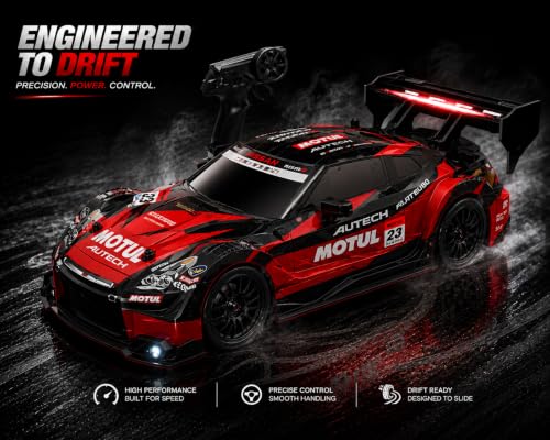 Nextronix High Speed RC Drift Car 1:24 Scale Red Racing Red - Image 3