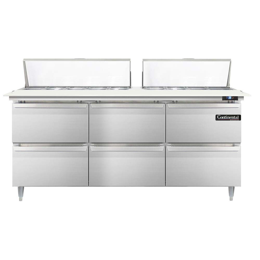 DL72-18C-D Designer Line Sandwich Unit by Continental Refrigerator – Commercial Grade