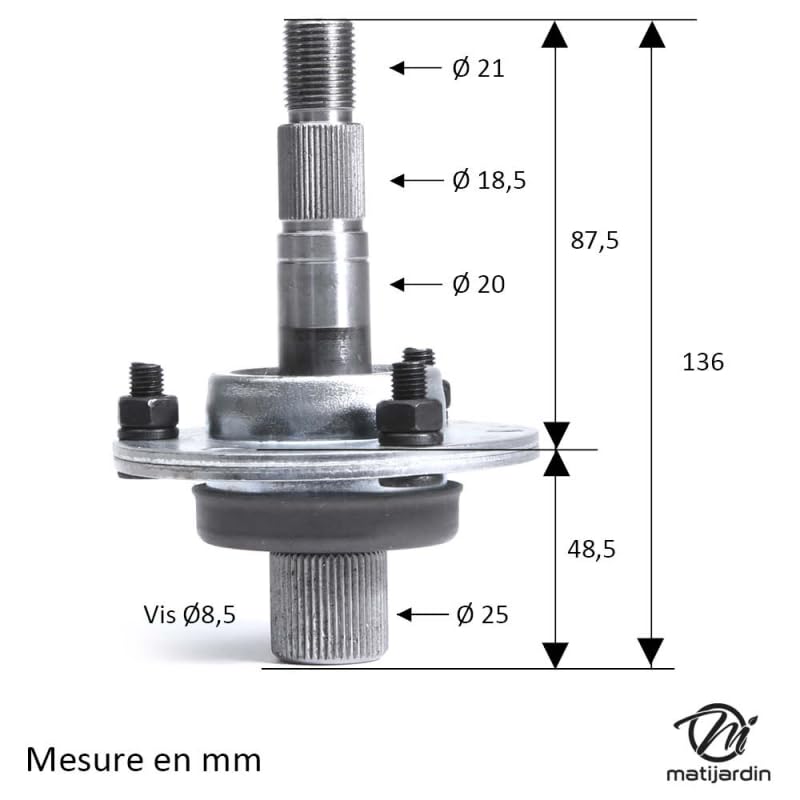 Matijardin - Palier de lame compatible avec MTD 7170900, 75305405, 9170900A
