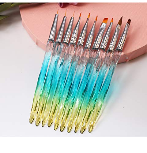 MWOOT 10 Stück Nailart Pinsel, Nagelkunst Zeichnen Nagelpinsel, Nageldesign Linien Pinselset für Gelnägel, Nagel-Beauty… – Bild 7