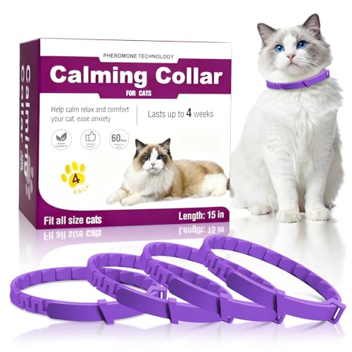 Guowo Calming Collar for Cats 4-Packs, Pheromone Collar...