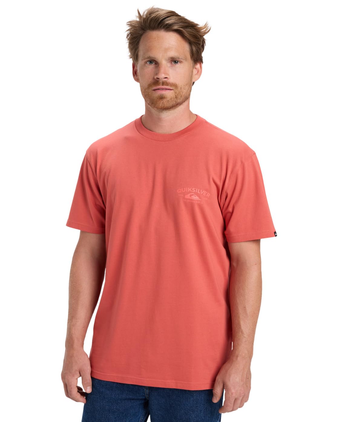 Quiksilver Short-Sleeved T-Shirt Anchor Lockup SS Men's Pink S