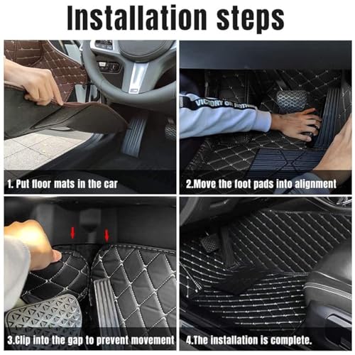 Tapis de sol voiture pour VW Multivan T7 Long protège sol cuir RHD - 7