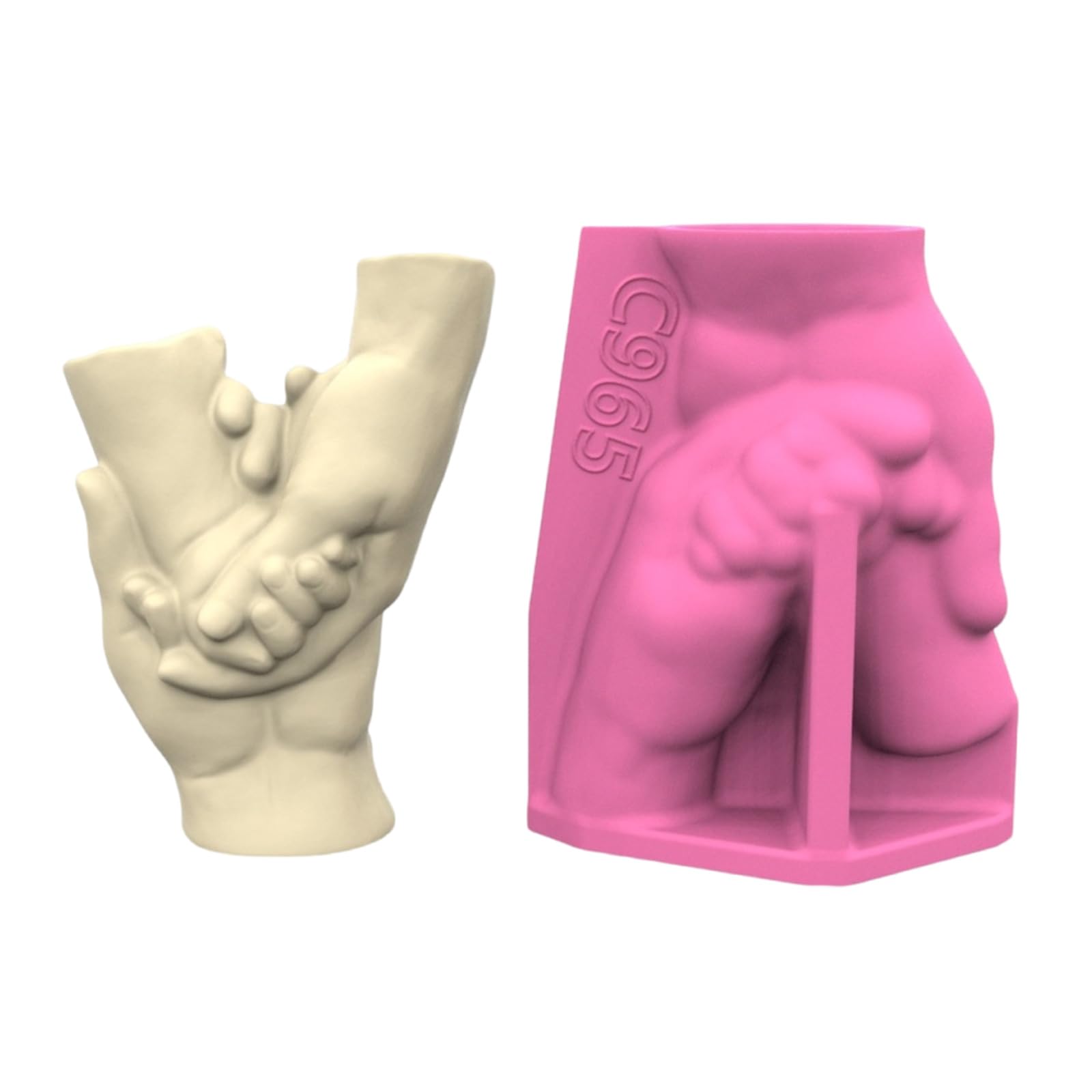 Vase main dans la main en silicone pour offrir un cadeau symbolique