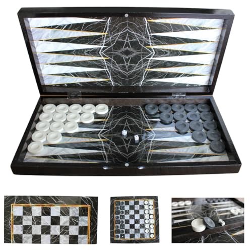 Set de Backgammon y Damas Turco Premium de Madera 19 Pulgadas miniatura 1