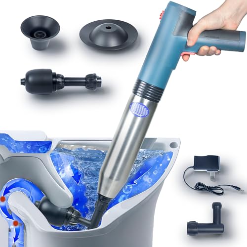 TEKTURO Electric Toilet Plunger, Drain Clog Remover, Air Plunger, Plungers for Bathroom Home Improvement – Powerful High-Pressure Toilet