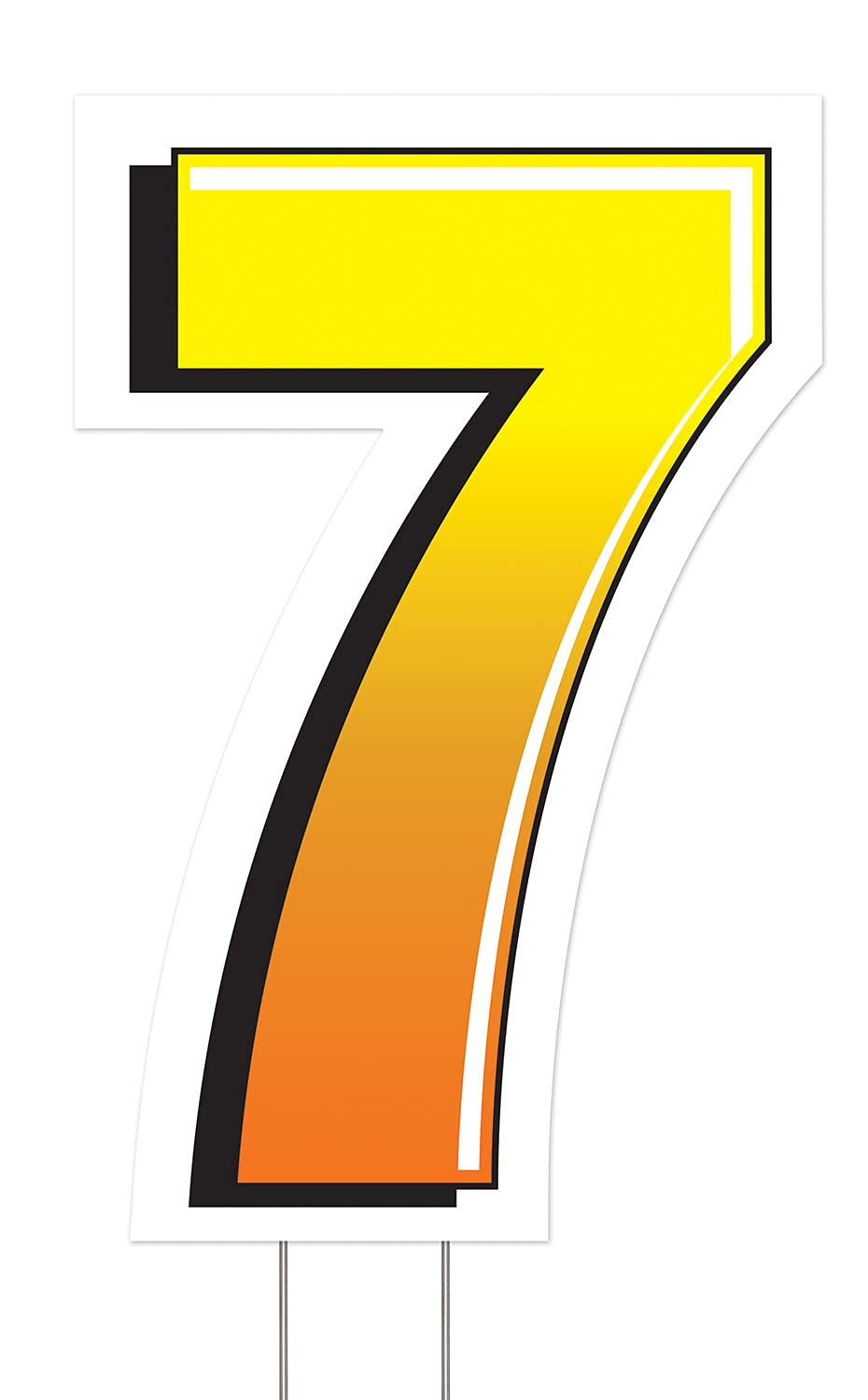 Amazon.com : Beistle Number 7 Yard Sign with Metal Stakes
