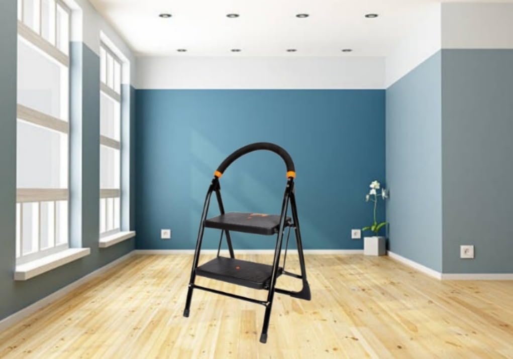 Home Bliss Black Ladder, Foldable with 2 Slip-Resistant Steps, Folding Step Stool for Adults with Wide Anti-Slip Pedal, Lightweight (B0D9SD9P46) Amazon Price History, Amazon Price Tracker