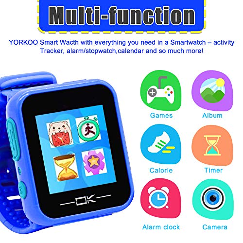 Pussan Kids Smart Watch for Boys Kids Toddler Watch Toys for 3-10 Year Old Boys Kids Smartwatch Multi-Function Game Watch with Camera USB Charging Best Toy Christmas Birthday Gifts for Kids Dark Blue - Thumbnail 4