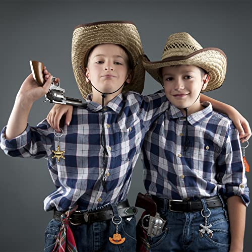 Panelee 36 Pcs Western Cowboy Keychain Bulk Silicone Horse Boot Cowboy Hat Western Themed Party Keychain for Christmas Holiday Birthday Gifts - Image 6