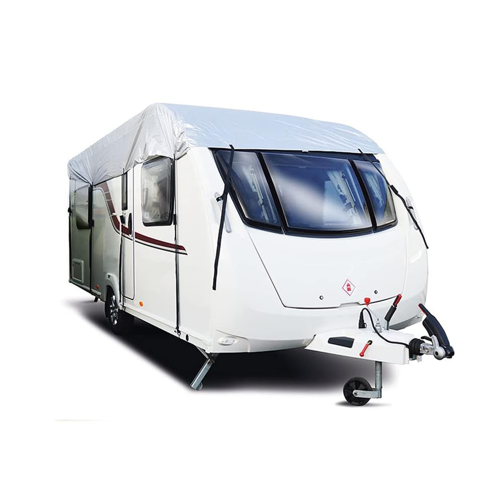 Bache Toit Caravane,Housses pour Camping-Car Et Caravane,Copertura Camper,Housse de Toit Respirante pour Caravanes Protection Solaire Protection Contre La Neige Et Le Gel,Argent,5 * 3m