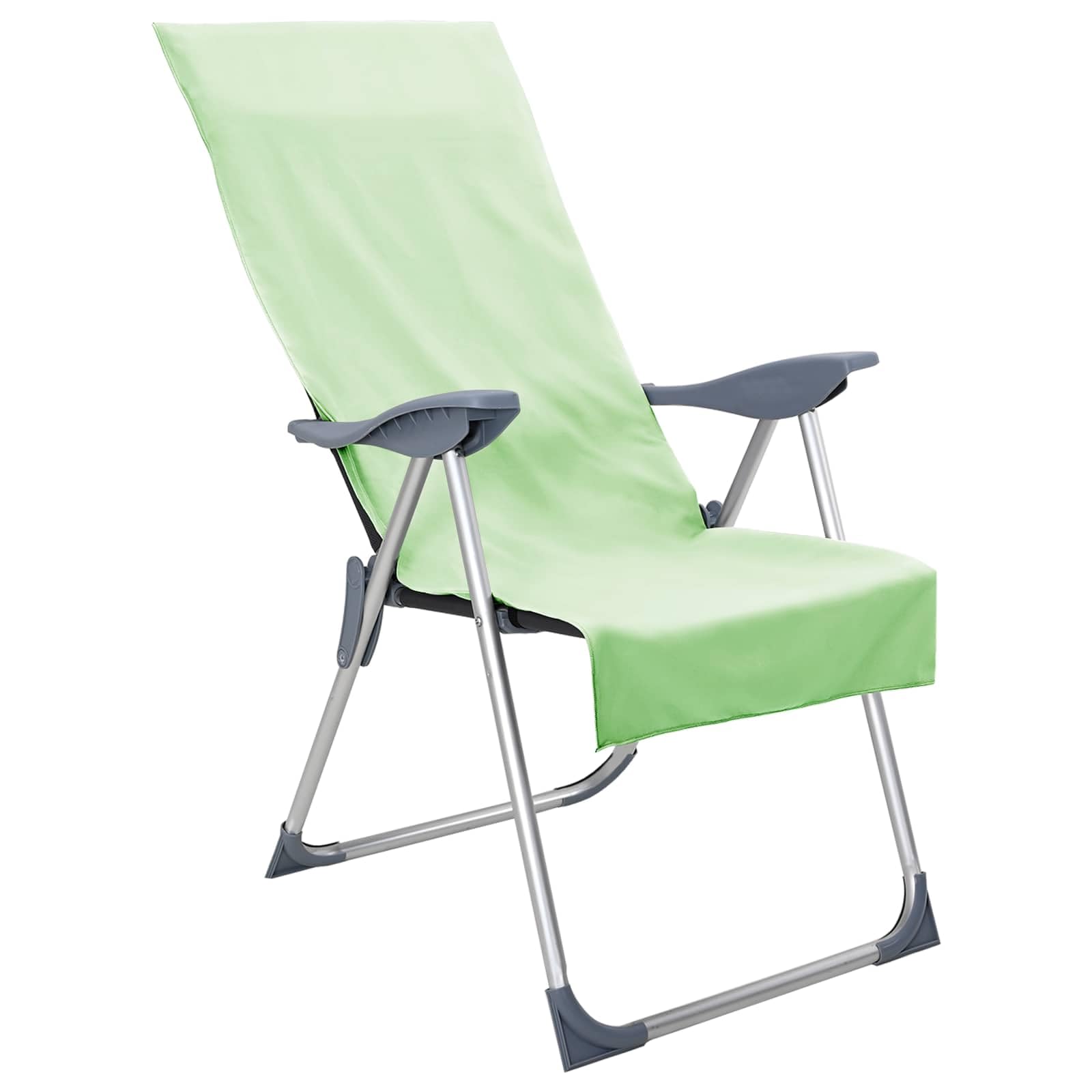 Serviettes de Chaise d'extérieur Vert 2 pcs 130 x 60 cm légères absorbantes résistantes au séchage Rapide pour Jardin terrasse Piscine Feutre Confortable Usage extérieur
