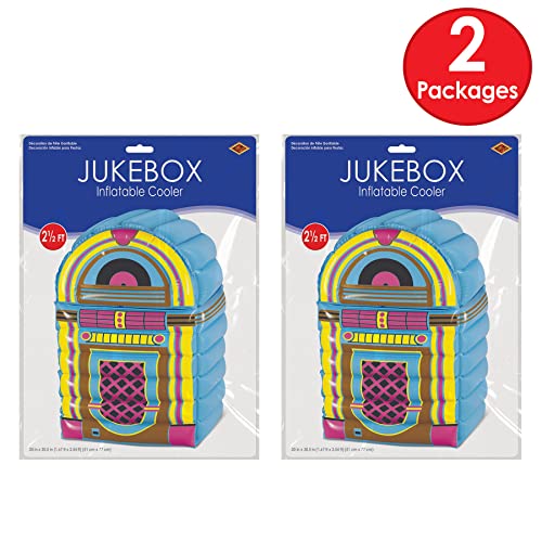 Image of Beistle Inflatable Cooler - 50's & 80's Party Decorations, Drink Containers, Beverage Cooler, Music Themed Decorations: Decades
