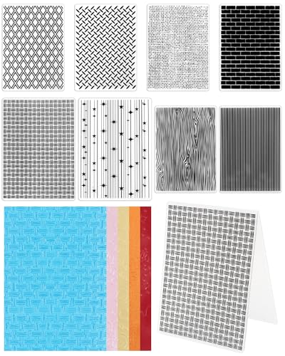 FIVEIZERO 8 Pcs Vintage Embossing Folders for Embossing Machine 5.8 x 4.1 Inch Paper Card Embossing Templates Antique Lace & Damask Pattern for Card Making Scrapbook Photo Album & DIY Crafts