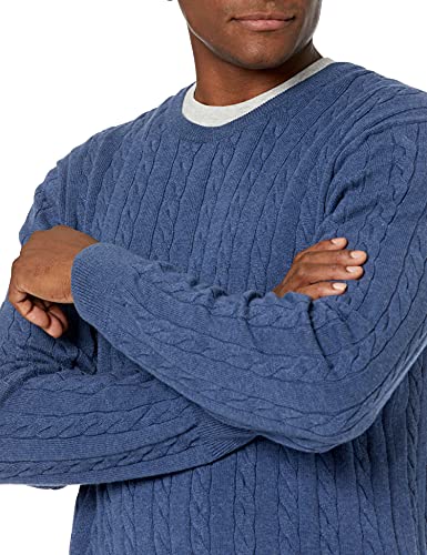 Amazon Essentials Men's Crewneck Cable Cotton Sweater3