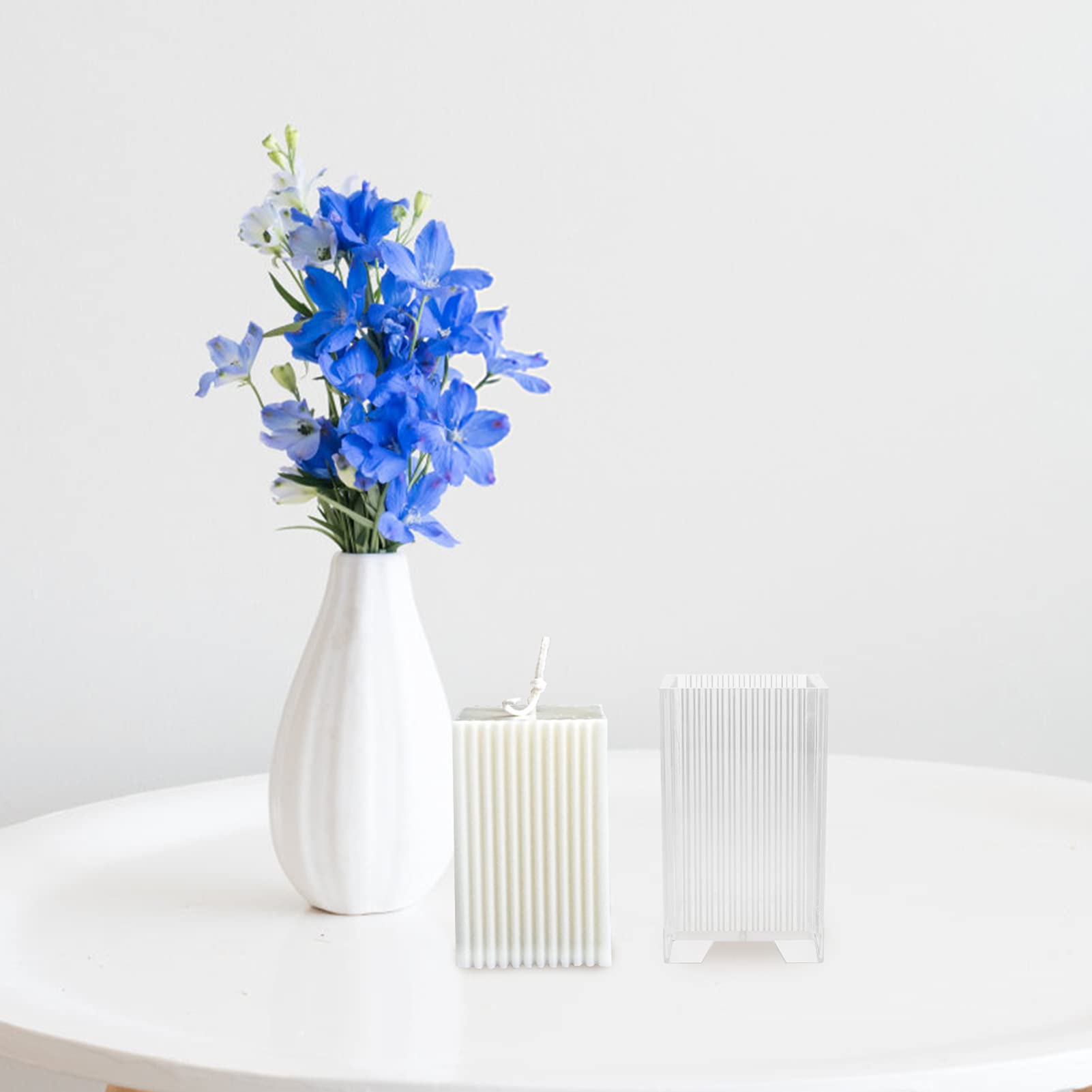 Housoutil 3 Piezas Molde de Vela Cuadrado de Plástico para Fabricación Diy Molde Práctico y Duradero para Velas Aromáticas y Artesanales