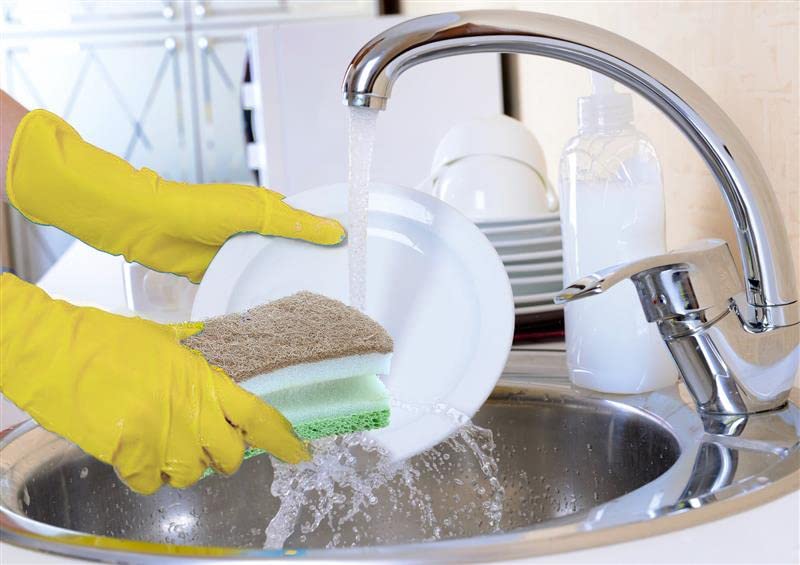 Image of Superio Non-Scratch Natural Sisal Cellulose Scrub Sponge Eco-Friendly Sisal Scouring Sponge with Comfortable Grip, Good for Non-Stick Cookware, Kitchen Scrubbing, Sink Scrubber (Pack of 6)