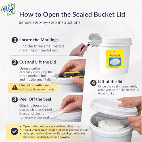 Image of Cleansol Bleaching Powder 5kg | Disinfectant for Bathroom, Toilet, Algae, Water Tank, Clothes & Outdoor Cleaning