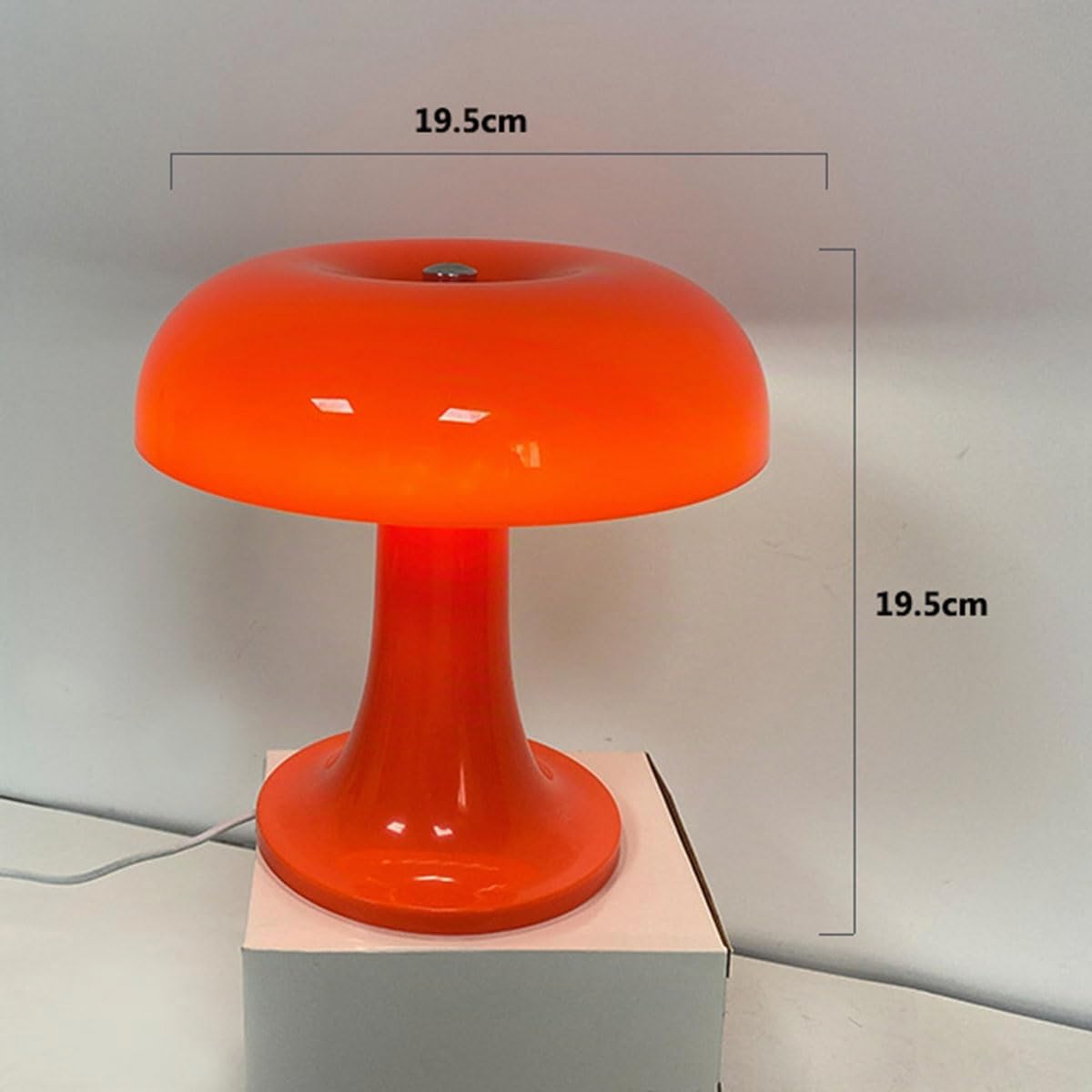 Lampe de Table Champignon LED Avec Câble Interrupteur Lumière Champignon Intérieur Variable Lit de Table Orange Lampe de Nuit Décorative Moderne Mushroom Lamp Prise USB 3 niveaux luminosité Lampe