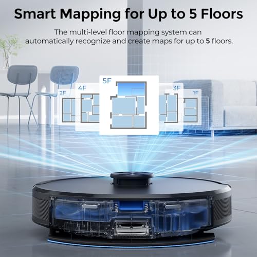 Image of Robot Vacuum and Mop Combo, Self-Emptying, Up to 9-13 Weeks Self-Empty