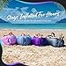 Nevlers 450Lbs Cap Outdoor Inflatable Couch for Camping Navy Blue| Tough 210T Polyester Air Chair Inflatable Lounger | Inflatable Chairs for Movie Night, Hiking, Travel Beach Chair & Portable Hammock
