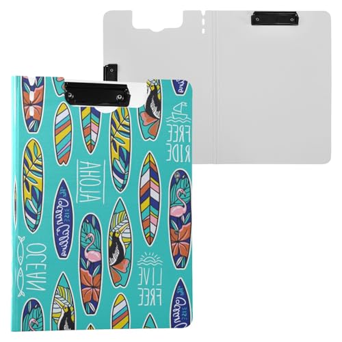 A4 クリップファイル バインダー ファイル クリップボード フォルダー サーフィンボード 夏 書類入れ ファイルフォルダー 収納 薄型