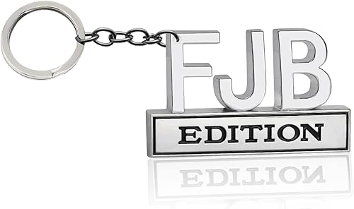 ASUBHA Llavero con colgante de automóvil metal 3D FJB EDITION llaveros con emblema colgante para llave de automóvil cartera abridor de puertas