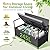 Greesum Patio Loveseat PE Rattan Wicker Outdoor Furniture with Soft Cushions & Built-in Storage Space for Lawn Garden Backyard, Black
