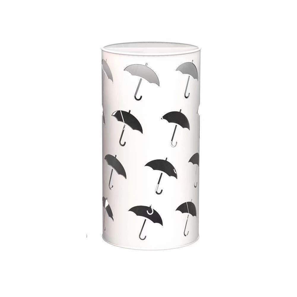 Porte-parapluie seau de rangement fer forgé avec plateau d'égouttement créatif