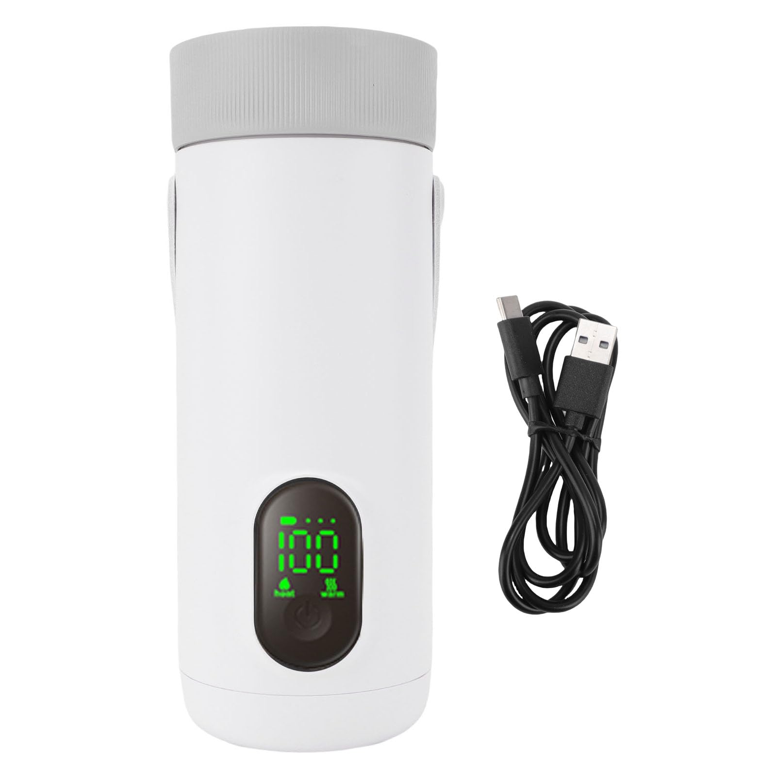 Hervidor Eléctrico de Viaje de 350 Ml, Mini Hervidor de café Portátil Inalámbrico Recargable y Calentador de Leche con Asa, Ideal para Uso en Automóviles y Exteriores