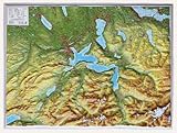  Relief Zentralschweiz klein 1:200.000: Tiefgezogenes Kunststoffrelief