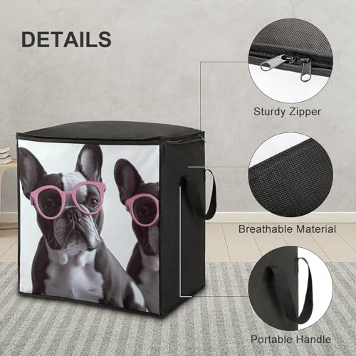 Boîte de rangement bouledogue rose pour vêtements : rangez enfin vos couvertures