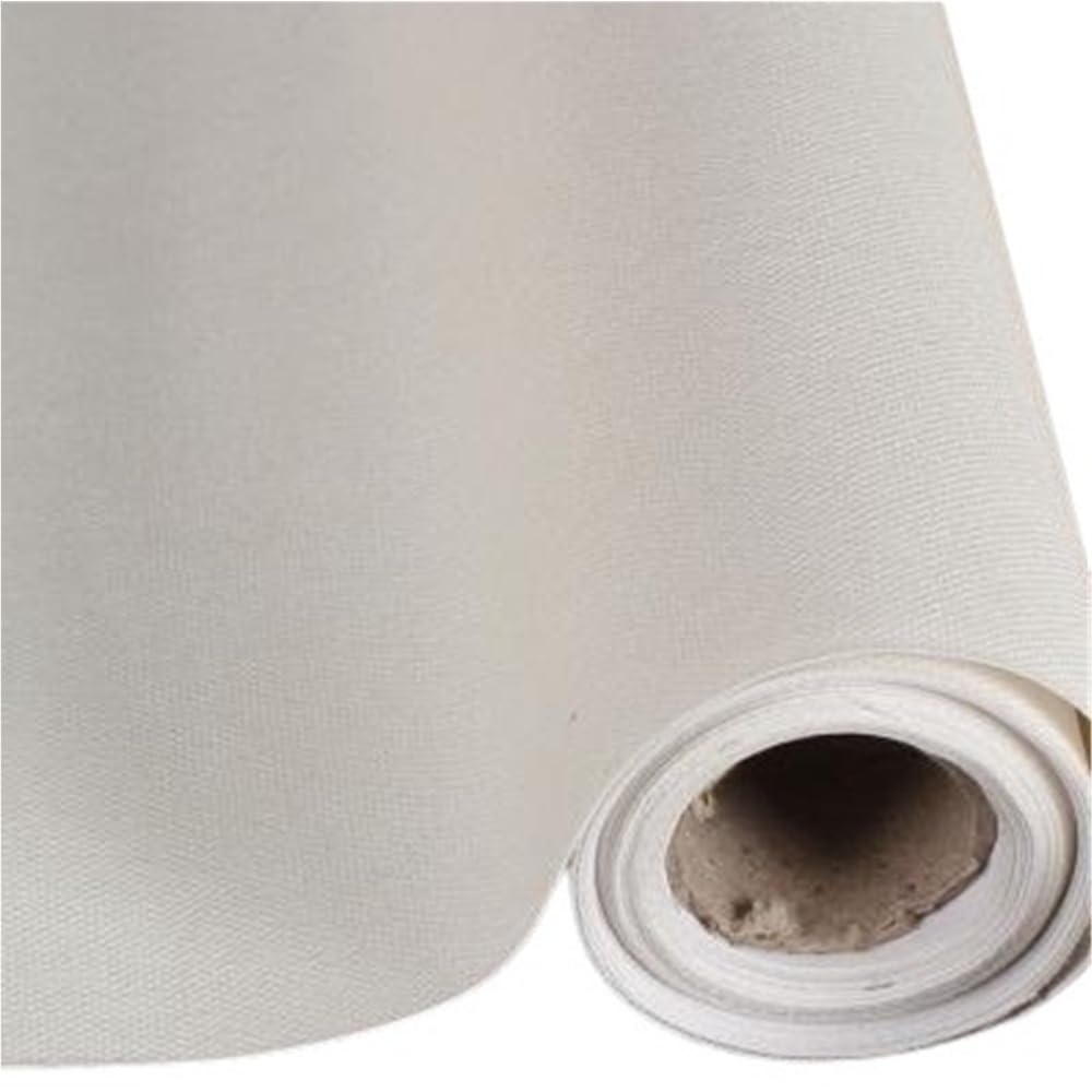 Rollo de lona gruesa de algodón for pintura al óleo, textura media, 165 cm de ancho, triple imprimación, 420 g/m².(30m)