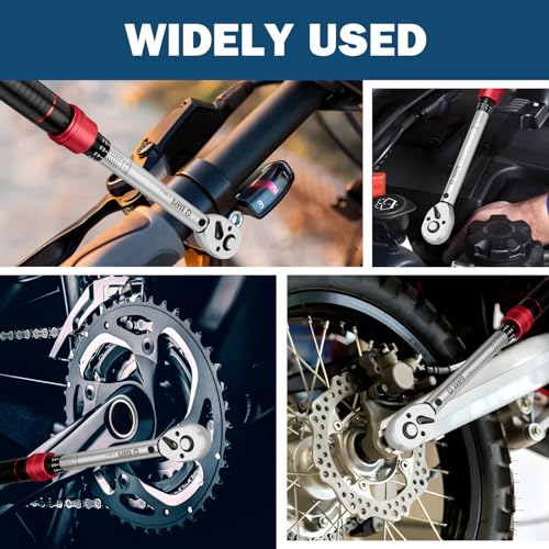 VANPO Drehmomentschlüssel 3/8 Zoll, 5-60Nm Fahrrad & Motorrad Drehmomentschlüssel Set mit 125mm...