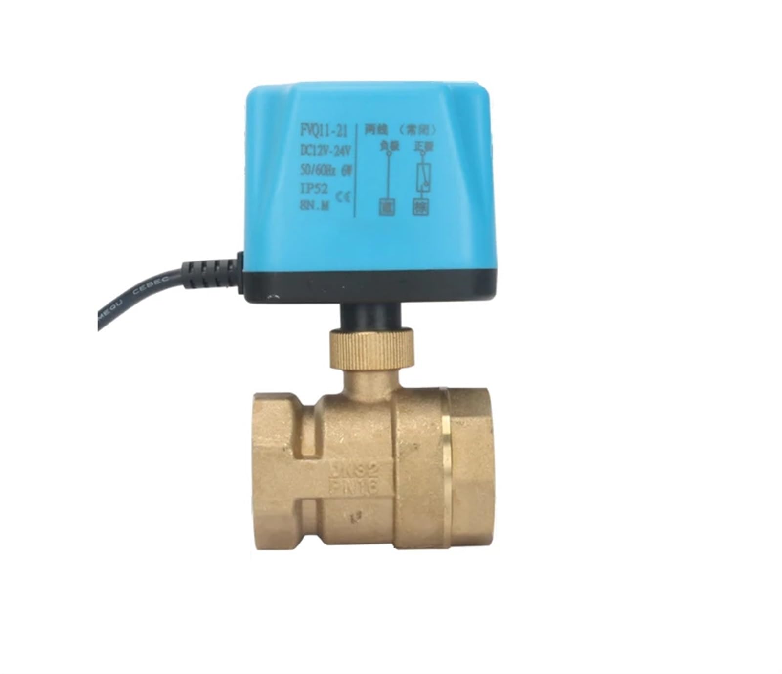 1-1/4inch Normally Closed/Open Motorized Ball Valve 220V 12V 24V 2-Wire Brass Electric Ball Valve Replace Solenoid Valve 1Pcs(Color:NORMALLY CLOSED_110VAC)