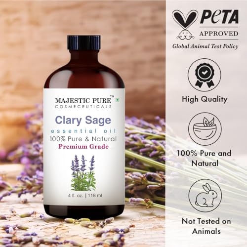 Image of Majestic Pure Clary Sage Essential Oil for Diffuser - 4 Fl Oz