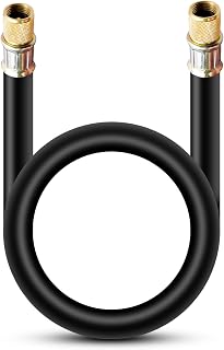Upgraded 1/2 Inch HVAC Hose, High-Flow Refrigerant Hose 6', 1/2" to 1/2" Fittings Vacuum Certified Refrigerant Hoses, 20 Microns Vacuum, Black