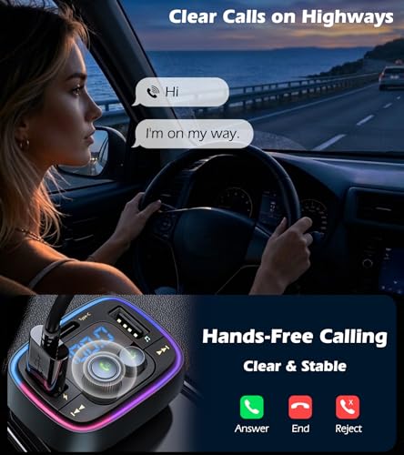 LIHAN Bluetooth 5.4 FM Transmitter
