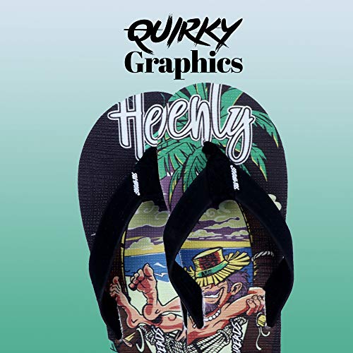 Image of SOLETHREADS HEAVENLY | Comfortable | Digital Print | Cool | Chill | Colourful | Beach | Sketch | Flip Flops for Men