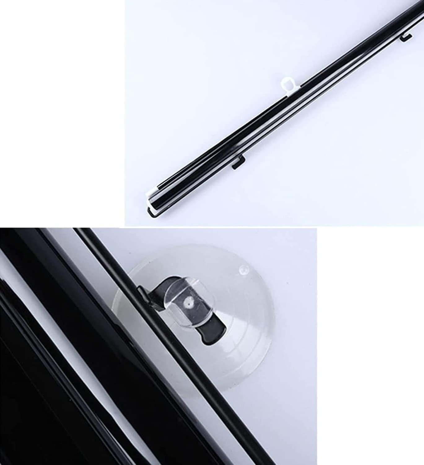 ZOCONE Tela Opaca para Ventanas Blackout 145x100cm Estores Opacos sin Taladrar Negra con Patrón, Portátil Tela Oscurecedora Persianas Interior Aislante Termico Cubre Protector Sol Ventana Casa Techo