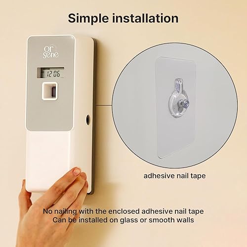 Miniatura 9 de Dispensador automático de fragancias LCD, montaje en paredABS de pie, dispensador de ambientador automático programable en aerosol para baño, hotel,