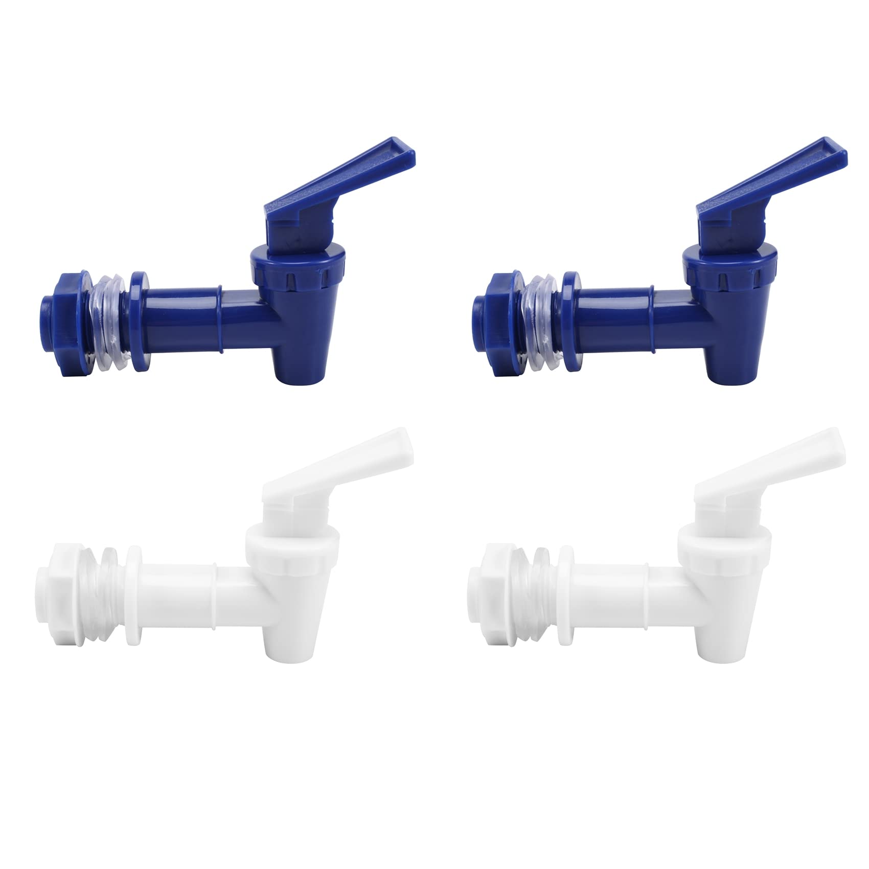 qimoi 4 Pack Replacement Cooler Faucet Water Bottle Jug, Dispenser Tap Spigot Spout Water Beverage Lever Pour Dispenser Valve