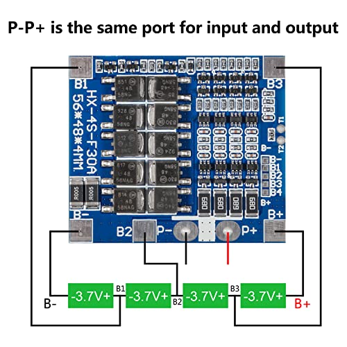4PCS 4S 30A 12.8V 18650 Lithium Iron Phosphate Battery Protection Board LiFePO4 4S 30A BMS Balancing Charging Circuit PCB Board4