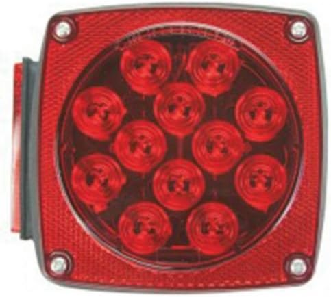 All States Trailer Tail Light LED Left-Side Red w/Stop and Turn Indicator 4-1/2" Square fits Trailer & Towing Trailer Lighting