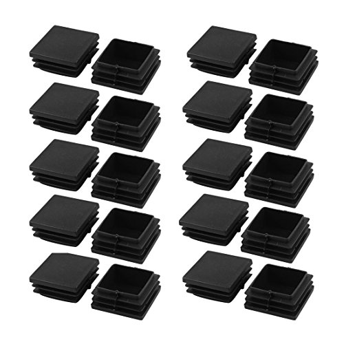 SODIAL(R) Plastico tubo cuadrado de acoplamiento tapon obturador gorra x 40 mm...