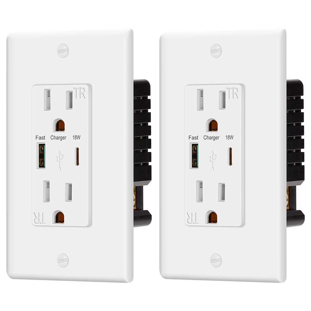 Buy MFE USB Outlets (2 Pack), USB Type C/A Wall Outlet USB Electrical
