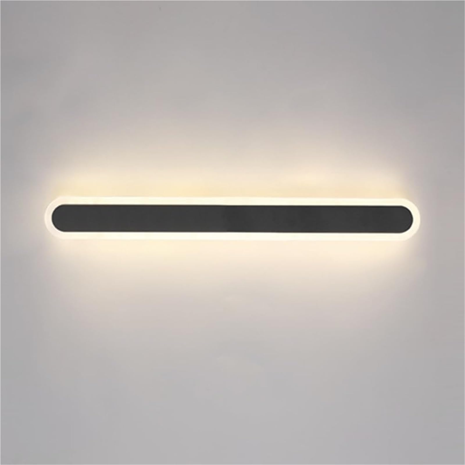 HCZKIUJY Wall Lamps & Sconces Outdoor Waterproof Linear Wall Light with Black Metal e and Acrylic Shade, Long Sconce, Decorative Courtyard Lighting Fixture, Background Atmosphere Lamps(Black-100CM)