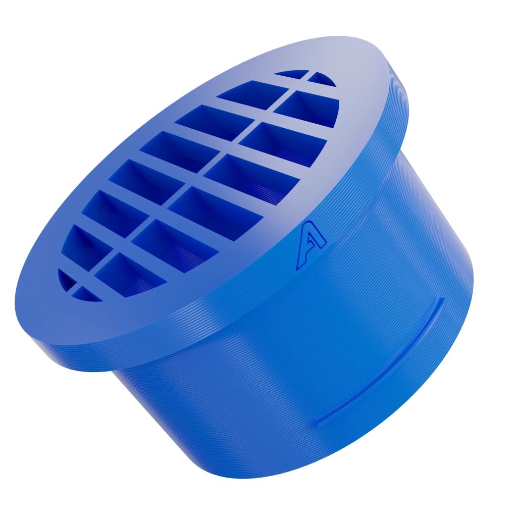 30mm (2 3/16 Inch) Blue Hose Insert Vent - Round Grill Air Flow Ventilation Ducting Pipe