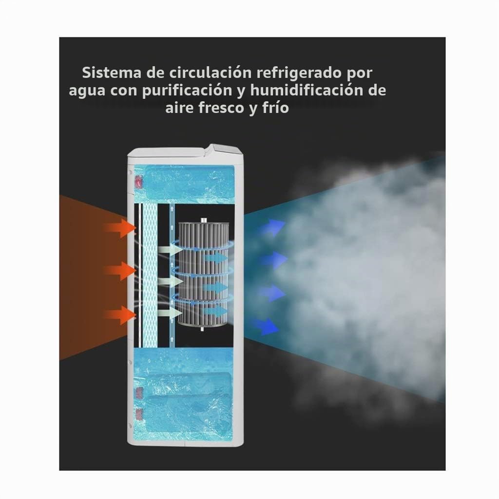 Enfriador de Aire para Oficina en casa Enfriador de Aire de 9000 BTU Unidad de Aire Acondicionado portátil Tres en uno, Aire Acondicionado móvil con Pantalla LED, Control