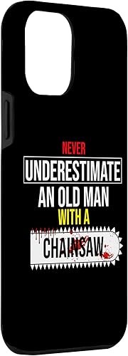 Miniatura 3 de El iPhone 13 Pro Max nunca subestima a un anciano con caja de madera de leñador de motosierra